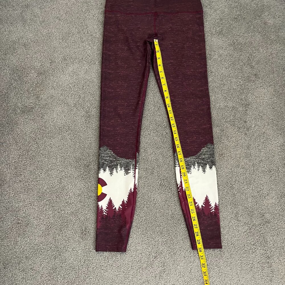 Colorado Threads | Yoga mountain Leggings maroon, size L - Picture 7 of 10